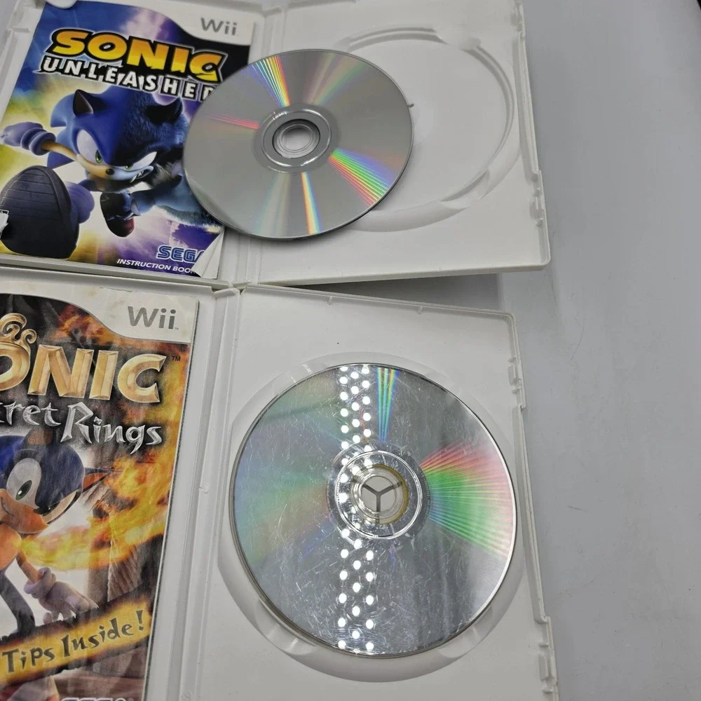 Nintendo Wii Sonic Unleashed Sonic & Sonic Secret Rings Complete W Manual 2 Game